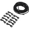 Lurrose Kit Elastico per Kayak con Ganci, Anelli e Viti in Acciaio Inox