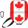 YQxwJL Copertura per pagaia da pickleball in neoprene con stampa bandiera canadese, custodia protettiva con cerniera con tasca in rete e moschettone