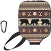 YQxwJL Copertura della pagaia del pickleball del neoprene della stampa dell'orso, manica protettiva della chiusura lampo con la tasca della maglia e il