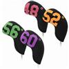 kowaku Coprimazza da Golf Numerato, Nero Con Scritte Colorate, Set Da 4 Sand Wedge
