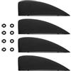 Kisangel Pinna per Tavola da Surf, Pinna per Paddleboard di Ricambio, PVC Nero, Rimovibile, Forma Idrodinamica, Stabilizzatore per Kite Board e Kite Surfboard per Surf Ricreativo