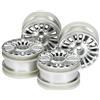Tamiya 300051362 - M- Rim Set Fiat 500 (4), Argento