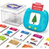 HOMESTEC Giochi Montessori 2 Anni, Flashcard Parlanti Italiano Inglese Blu | Include 216 carte impermeabili con 432 parole e 25 temi. Con suoni realistici, è un perfetto regalo per ragazzi e ragazze.