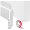Avilia Paraspifferi Sottoporta in PVC - Guarnizione Isolante per Porte Interne e Blindate- Sottoporta Termico e Acustico, Facile da Installare, 1m x 4,2mm - Protezione Completa contro Spifferi BIANCO