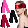 YAOYYG Set di 3 maschere per il sonno, fascia per gli occhi di notte, sexy, in raso, per gli adulti, coppie, amanti