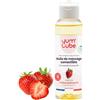 Yum'Lube - Olio Massaggio Sensuale Commestibile Fragola - Erotico Coppia | Olio corpo profumato alla fragola matura, eccitante e rilassante, texture lubrificante non appiccicosa, prodotto in Francia
