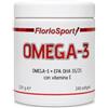 FlorioSport Omega 3 Forte 35/25 con Vitamina E - 700 mg EPA + 500 mg DHA per Dose Giornaliera - Olio di Pesce 2000mg ad Alta Concentrazione - 240 Softgel per Funzione Cardiaca, Celebrale e Vista