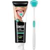 Generico Gel Pulisci Lingua Pulizia profonda con spazzolino bifacciale rinfrescante | Kit Viaggio Con Raschietto Lingua E Gel Per Bambini Adulti Famiglia Casa Ufficio Viaggi Hotel Lavoro Quotidiano