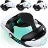 DXKK Cinghia per la testa per Meta Quest 3S/Quest 3/Quest 2, VR Headset Strap con quadranti di regolazione, imbottitura morbida, maggiore comfort