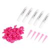 Sorandy Copriunghie per Gatti 100 Pezzi Accessorio per Toelettatura in PVC Resistente e Non Tossico per Gatti di Tutte Le Dimensioni in Rosa Rosso e Azzurro Cielo (XS)