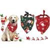 Rakiuty Christmas Cane Bandana,Natalizia Bandana per Cani,Sciarpa Natalizia per Animali Domestici,Natalizia Bandana per Cani Sciarpa di Natale,per Taglia Piccola Media Cani Gatti,2 Pezzi (Rosso+Verde)