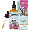 OwoGreen Collagene Liquido per Cani e Gatti 80ml - Supporto per Articolazioni, Anche e Mobilità - Pelle Sana e Mantello Lucido - Integratore Alimentare ad Alto Assorbimento