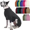 IECOii Maglione natalizio per cani di taglia grande come maschi, collo alto, facile da mettere, maglione per cani dobermann (grigio, taglia XXXXL)