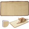 Nivofu Tappeto Tiragraffi per Gatti 60x30cm - Tappetino Tiragraffi in Sisal Naturale Autoadesivo - Protezione Divano Gatto Antigraffio - Tiragraffi Muro Senza Fori - Tappeto Graffiatoio Tagliabile