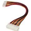 Itek Cavo alimentazione Itek Prolunga Sleevato ATX 24Pin Femmina a 24Pin Maschio 300mm Nero Rosso' [ITCPMB24BR]