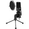 Itek Microfono a condensatore Itek M100 Usb treppiede filtro antipop e spugna audio professionale Nero [ITMICM100]