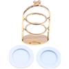 Toyvian 1set Espositore Metallico Per Miniature Strati Supporto Per Cupcake e Dolci Per Casa Delle Bambole Decorazioni Realistiche Per Scene Di Gioco e Decorazione Interni