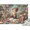 BWLPRNDZJGLQ Studio Creativo di Artigianato Puzzle 1000 Pezzi Carta Puzzle per Adulti Scena Colorata di Maglia Relax in Famiglia Decorazione Regalo 38x26cm/1000pcs