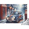 ERBFRIXDB Puzzle Mini Cooper Bandiera Britannica 1000 Pezzi Puzzle per Adulti Scena di Strada di Londra 52x38cm/1000pcs