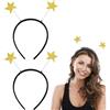 IHLOOTD Fascia per Capelli a Stella 2 Pezzi Cerchietto Capelli con Stelle Glitterata Accessori Capelli Stella Cerchietti Capodanno Oggetti di Scena per Foto Capodanno, Carnevale