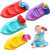 Lawnrden Auto alimentata a palloncini|Giocattolo di lancio di palloncini 4 pezzi, barca a motore in plastica da 3, 5x1, 8x1, 2 pollici, giochi portatili per bambini