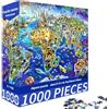 VorIrydian Puzzle con mappa del mondo per adulti, 1000 puzzle, geografia, con continenti e paesi, 1000 pezzi, puzzle per regali per adulti
