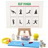 YAEGIMHT Set di 13 accessori per la casa delle bambole 1:12, attrezzature per yoga e palestra in miniatura con manubri, tappetino, palla, poster e cellulare, accessori sportivi per camera da letto o sala