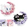 EnixwH 2 Pezzi Gatto Mini Building Blocks Set, Gatto Cute Animals Building Set