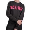 XTREME BOXING - Felpa Donna in Cotone Leggero Girocollo, Maglioncino, Sportiva, Casa, Palestra, Jogging, Tempo Libero XFD301PC