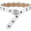 WERFORU Concho - Cintura da donna larga, stile boho, stile western, per abiti, gonne e jeans