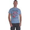 Rolling Stones The Rolling Stones Maglietta da uomo -L- Europe '82 Tour Blu