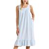 Nanxson Camicia da Notte da Donna Camicia da Notte con Forti Spalline Camicia Senza Maniche Vintage Pigiama Lovable Vittoriano Sleepwear per Casa e Casuale