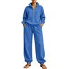 HEONSATI Tuta Donna Invernale Due Pezzi Felpa Mezza Zip E Pantaloni Fitness Casual | Completo Da Casa Oversize Curvy Tracksuit In Pile Tinta Unita Loungewear Set Felpata Da Ginnastica Sportivo Elastico Comodo