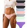 FINETOO Set di 5 Slip da Donna in Pizzo, a Vita Alta, Sexy, Slip Morbidi, Comodi, Senza Cuciture, Taglie S-XXL, A-5, M…