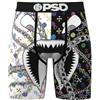 PSD Boxer Uomo Blu Nero Stampa Geometrica | Boxer Elastico in Vita e Microfibra Regalo Originale