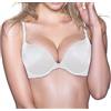 Lady Bella Lingerie Miracle 2 - PA2805 - Reggiseno Imbottito Super Push Up - 2 Taglie in più, Coppa Gel - Leggero e Comodo - Massimo Volume per Una Scollatura esplosiva (Bianco, Tg 1)