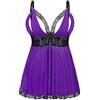 EVELIFE Babydoll Donna Sexy Taglie Forti Lingerie Set Lace Chemise Nightwear Vestito con Perizoma
