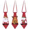 Veemoon 3 Pezzi Cravatta Di Natale Divertente Cravatta Di Babbo Natale Cravatta Di Natale Stampato Partito Cravatta Creativa Abbigliamento Natale Accessori Cravatta Cravatta in Poliestere (40 Cm)