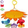 Generisch Mobile per culla in morbido peluche per culla, giocattolo sensoriale lenitivo da appendere, scacciapensieri per lo sviluppo visivo, decorazione per culla, camera da letto, parete (stampa animale