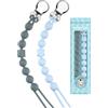 Yhesllc Catenella Portaciuccio, Ciuccio Clip Silicone, 2 Pezzi Catena Succhietto | Silicone Alimentare, Senza BPA, 0-36 Mesi, Regalo per Baby Shower, Per Ciuccio/Massaggiagengive/Passeggino/Seggiolino Auto
