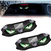 Generico Set da 2 pezzi di decorazioni "Occhi" per finestrini auto, luci LED (Verde) | "Occhi del demone" a energia solare per finestrini auto, con supporto a ventosa, alimentazione solare/USB, per decorazione