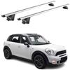 OMAC Barre Portatutto Alluminio TÜV geprüft per Mini Countryman R60 F60 2010-2023 - per Rail Tetto Integrati - T Nut - Max 100 kg - 2 Schlösser Argento