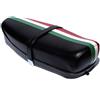 Generico SELLA NERA 2 POSTI COMPATIBILE PER 50 N L R 50 SPECIAL 125 PRIMAVERA LEVETTA FASCIA TRICOLORE BANDIERA