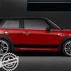 Lollomoto 2X Strisce Laterali Double Strip per Mini Cooper Decal Bonnet Stripes - Bianco Opaco