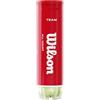 Wilson WRT111900 Palline da Tennis Team W Practice, Tubo con 4 Palline, Giallo