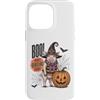 Vintage Halloween Farm Custodia per iPhone 14 Pro Max Boo Whos Oinking There Funny Halloween Witch Pig