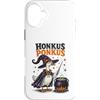 Vintage Halloween Farm Custodia per iPhone 16 Plus Honkus Ponkus Wizard Goose Funny Halloween Witch Humor