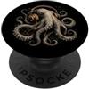 Octopus Music Lover Graphic Octopus Music Lover Cuffie Ocean Animal Audio Humor PopSockets PopGrip Adesivo