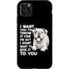 Regalo per il proprietario del cane, com Custodia per iPhone 11 Pro Max Bulldog inglesi Abbigliamento da passeggio Bulldog per
