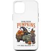 Vintage Halloween Farm Custodia per iPhone 12/12 Pro Farm Fresh Pumpkins Halloween Truck Scarecrow Witch Hat